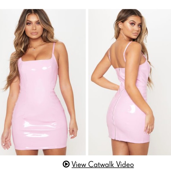 pretty little thing latex dress